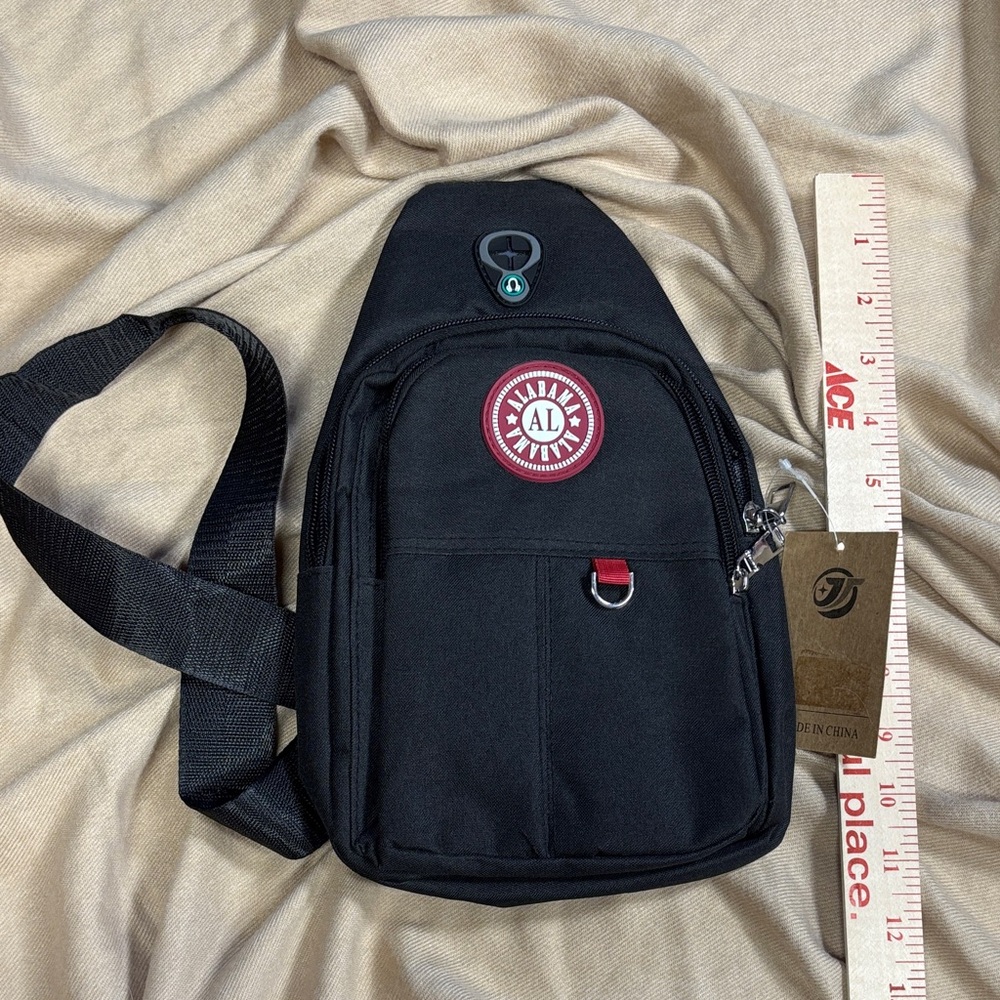 Black Men's or Women’s  Crossbody sling Bag Alabama football